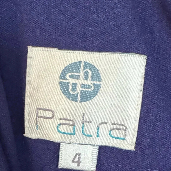 PATRA ROYAL BLUE SLEEVELESS RUFFLED LAYERED TIER BEADED DRESS SOPHISTICATED SZ 4 - Picture 3 of 5